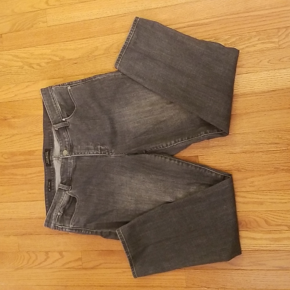 TALBOTS Gray/ light black women's slim ankle jeans